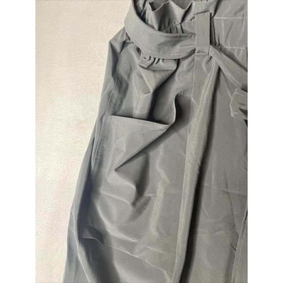 Susan Graver Weekend Reg Woven Paper Bag Waist Pants Thunder Grey 3X New - Picture 3 of 9